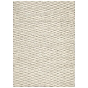 Boxxx Handwebteppich Happy, Weiß, Textil, Abstraktes, rechteckig, 80x150 cm, in verschiedenen Größen erhältlich, leicht zusammenrollbar, Teppiche &