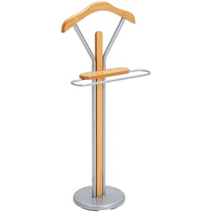 Boxxx Herrendiener, Buche, Alu, Metall, Holzwerkstoff, 46x109x29 cm, Bsci, Hutablage, standfeste Füße, Jackenhalter, Garderobe, Garderobenständer