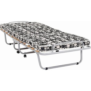 Boxxx Klappbett, Schwarz, Weiß, Alu, Textil, H2, Höhe ca. 8 cm, 80x190 cm, Schlafzimmer, Betten, Klappbetten