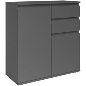 Boxxx Kommode Brest, Anthrazit, Holzwerkstoff, 1 Fächer, 1 Schubladen, 80x84x35 cm, Typenauswahl, stehend, in verschiedenen Größen erhältlich,