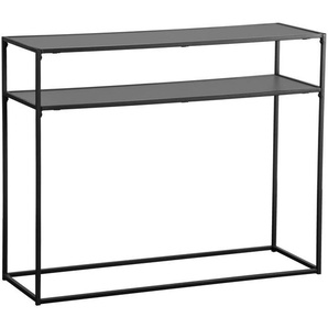 Boxxx Konsolentisch, Schwarz, Metall, Holzwerkstoff, rechteckig, eckig, Flachrohr, 32x79x100 cm, Bsci, einfacher Aufbau, Wohnzimmer, Wohnzimmertische,