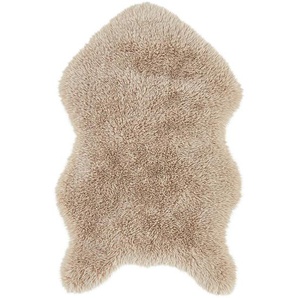Boxxx Kunstfell Moni, Beige, Textil, Fell, Tierform, 60x90 cm, Reach, AZO-frei, Bsci, für Fußbodenheizung geeignet, waschbar, rutschfeste Unterfläche,