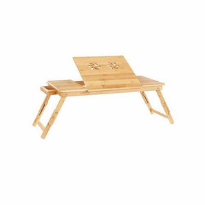 Boxxx Laptoptisch, Natur, Hellbraun, Holz, Bambus, 1 Schubladen, rechteckig, 21-29x35x80-89 cm, höhenverstellbar, klappbar, Stauraum, Arbeitszimmer, Schreibtische, Computertische