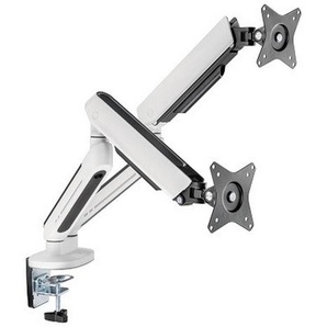 Boxxx Monitor-Halterung, Weiß, Metall, Kunststoff, 105x62.2x15.2 cm, 360° drehbar, breitenverstellbar, höhenverstellbar, Arbeitszimmer, Bürozubehör