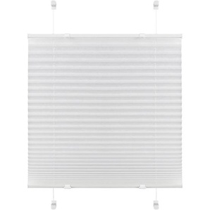 Boxxx Plissee, Weiß, Textil, Uni, 50x130 cm, Länge universell einstellbar, Wohntextilien, Rollos & Jalousien, Plissees