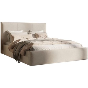 Boxxx Polsterbett, Beige, Holz, Metall, Birke, Schichtholz, 140x200 cm, Bettkasten, gepolstertes Kopfteil, in verschiedenen Größen erhältlich, Schlafzimmer, Betten, Polsterbetten