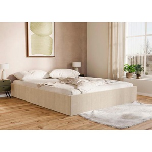 Boxxx Polsterbett, Creme, Metall, Holz, Birke, Schichtholz, 140x200 cm, in verschiedenen Größen erhältlich, Bettkasten, Schlafzimmer, Betten,
