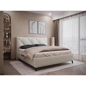 Boxxx Polsterbett, Creme, Holz, Metall, Buche, 180x200 cm, Bettkasten, gepolstertes Kopfteil, Stoffauswahl, in verschiedenen Größen erhältlich,alternative erhältlich, Schlafzimmer, Betten, Polsterbetten