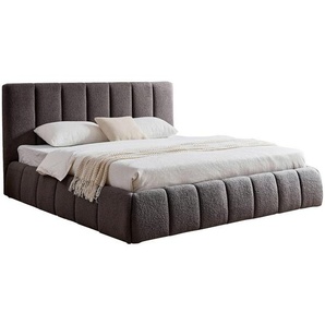 Boxxx Polsterbett, Grau, Holz, Pappel, massiv, 140x200 cm, Stoffauswahl, in verschiedenen Größen erhältlich, Schlafzimmer, Betten, Polsterbetten