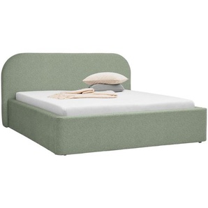 Boxxx Polsterbett, Hellgrün, Textil, 160x200 cm, für Elektrolattenrost geeignet, Stoffauswahl, in verschiedenen Größen erhältlich, Lattenrost
