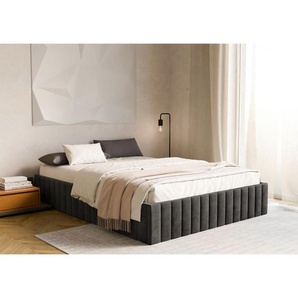 Boxxx Polsterbett, Schwarz, Metall, Holz, Birke, Schichtholz, 200x200 cm, in verschiedenen Größen erhältlich, Bettkasten, Schlafzimmer, Betten,