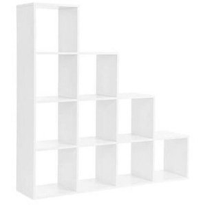 Boxxx Raumteiler, Weiß, Holzwerkstoff, 5 Fächer, 129.5x129.5x29 cm, Wohnzimmer, Raumteiler & Paravents, Raumteiler
