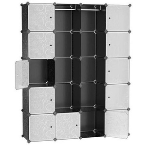 Boxxx Regalkombination, Grau, Schwarz, Weiß, Metall, Kunststoff, 143x178x36 cm, Beimöbel erhältlich, erweiterbar, in verschiedenen Größen