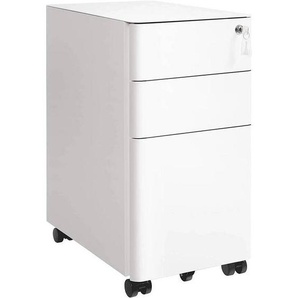 Boxxx Rollcontainer, Weiß, Metall, 3 Schubladen, 30x59.2x46 cm, Beimöbel erhältlich, Arbeitszimmer, Container, Rollcontainer