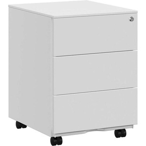 Boxxx Rollcontainer, Weiß, Metall, 3 Schubladen, 39x55x45 cm, Typenauswahl, Beimöbel erhältlich, Arbeitszimmer, Container, Rollcontainer