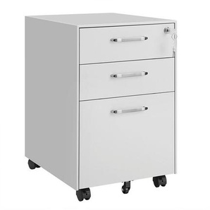 Boxxx Rollcontainer, Weiß, Metall, 3 Schubladen, 39x60x48 cm, Typenauswahl, Beimöbel erhältlich, Arbeitszimmer, Container, Rollcontainer