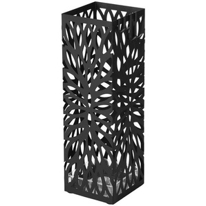 Boxxx Schirmständer Songmics, Schwarz, Metall, 15.5x49x15.5 cm, Tropfschale, Garderobe, Schirmständer