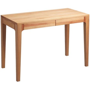 Boxxx Schreibtisch, Kernbuche, Holz, Kernbuche, massiv, 2 Schubladen, rechteckig, eckig, 55x76x110 cm, Stauraum, Arbeitszimmer, Schreibtische,