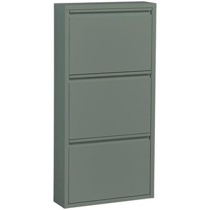 Boxxx Schuhkipper, Salbeigrün, Metall, 51x104x16 cm, Typenauswahl, stehend, Garderobe, Schuhaufbewahrung, Schuhkipper