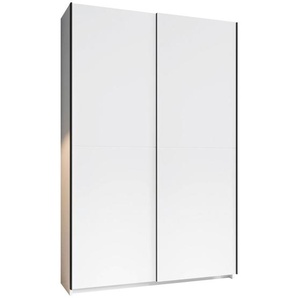 Boxxx Schwebetürenschrank, Weiß, Metall, 6 Fächer, 125x196x38 cm, Blauer Engel, BQ - Bündnis für Qualität, Made in Germany, Schlafzimmer, Kleiderschränke, Schwebetürenschränke