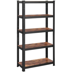 Boxxx Schwerlastregal, Braun, Schwarz, Metall, Holzwerkstoff, 30x150x75 cm, Freizeit, Heimwerken, Werkstatt, Schwerlastregale