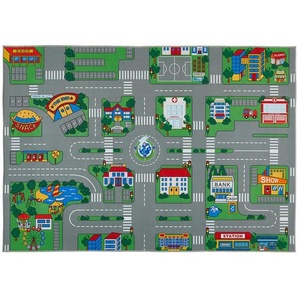 Boxxx Spielteppich City, Mehrfarbig, Textil, Fahrzeuge, rechteckig, 100x150 cm, Oeko-Tex® Standard 100, UV-beständig, waschbar, Teppiche & Böden,