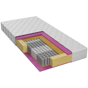 Boxxx Taschenfederkernmatratze, Weiß, Textil, H1 + H2, 140x200 cm, Bezug abnehmbar/waschbar, alternative Größen erhältlich, Wendematratze, Schlafzimmer, Matratzen Shop, Matratzen, Taschenfederkernmatratzen