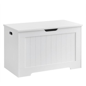 Boxxx Truhe Vasagle, Weiß, Holzwerkstoff, 76x48x40 cm, Tragegriff, Deckel aufklappbar, Ordnen & Aufbewahren, Truhen