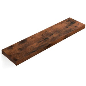 Boxxx Wandboard Vasagle, Braun, Schwarz, Holzwerkstoff, Vintage, 80x3.8x20 cm, Wohnzimmer, Regale, Wandboards