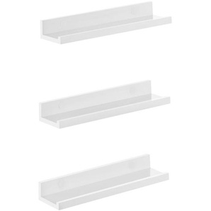 Boxxx Wandboardset Songmics, Weiß, Holzwerkstoff, 3-teilig, 38x5x10 cm, Wohnzimmer, Regale, Wandboards
