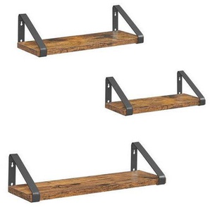 Boxxx Wandregal, Braun, Schwarz, Holzwerkstoff, Vintage, 35x10x12 cm, Typenauswahl, Küchen, Küchenmöbel, Küchenregale