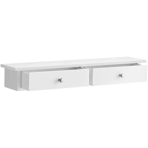 Boxxx Wandregal Songmics, Weiß, Metall, 2 Schubladen, 65x10x15 cm, hängend, Küchen, Küchenmöbel, Küchenregale