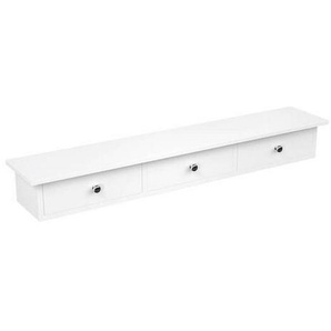 Boxxx Wandregal, Weiß, Holzwerkstoff, 3 Schubladen, 80x10x15 cm, Küchen, Küchenmöbel, Küchenregale