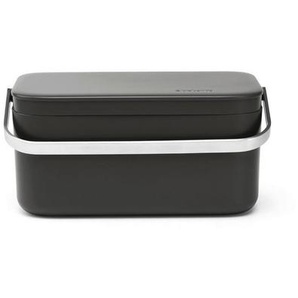 Brabantia Bio-Eimer Sink Side, Grau, Metall, Kunststoff, 1.8 L, 22.1x10.7x12.7 cm, Küchen, Küchenausstattung, Mülleimer