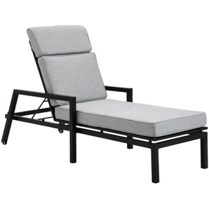 Brafab Belfort Gartenliege Aluminium inkl. Kissen Pearl grey