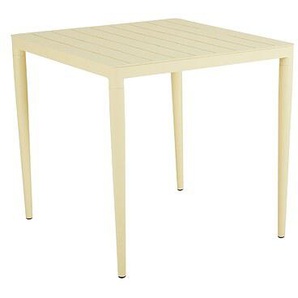 Brafab Esstisch Bigby 76x76 cm aus Aluminium - im Farbton lemon