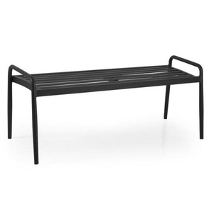 Brafab Gartenbank Sonnac ohne Rücken , Aluminium schwarz