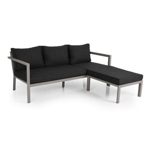 Brafab Lounge Delia Aluminium Khakifarben , Auflagen 100% Polypropylen