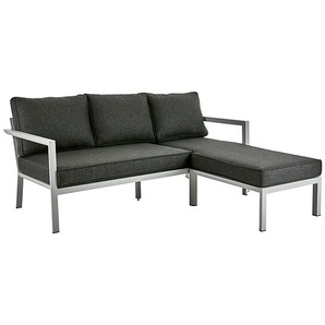 Brafab Lounge Delia Aluminium light grey, Auflagen 100% Polypropylen