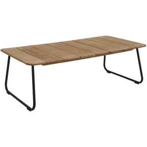 Brafab Nolli Loungetisch Aluminium/Teak schwarz/natur 140x70x45
