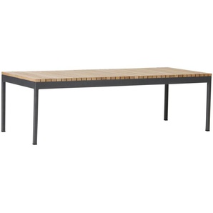 Brafab Zalongo Loungetisch Aluminium/Teak natur/grau 150x60 cm