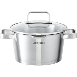 Meisterkoch Bratentopf  KONUS ¦ silber ¦ Edelstahl ¦ Maße (cm): H: 11  Ø: 20