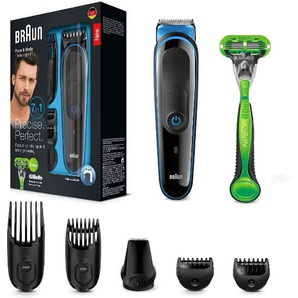 Braun MGK 3042 7in1 Multi-Grooming-Kit Barttrimmer und Haarschneider + Gillette