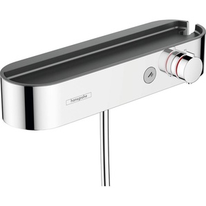 Brausethermostat HANSGROHE ShowerTablet Select Armaturen Gr. H/T: 7,4 cm x 14,7 cm, silberfarben (chrom) Duscharmaturen 400 Aufputz