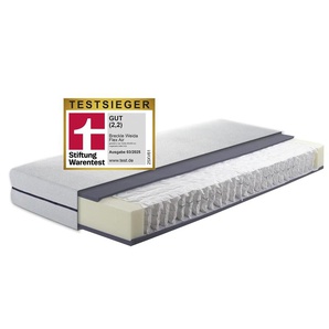 Breckle 7-Zonen Tonnentaschenfederkern-Matratze Flex Air TTFK - weiß - Materialmix - 90 cm - 19 cm | Möbel Kraft