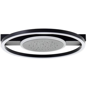 BreLight LED Deckenleuchte Reno, LED fest integriert, Warmweiß, 37 x 37 cm, 2400 lm, 3000 K, Sternenglanz, schwarz