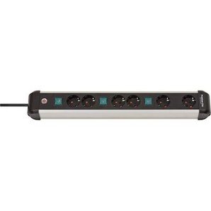 Brennenstuhl Premium-Alu-Line Steckdosenleiste 3x 2-fach 3m silber/schwarz 1391030601