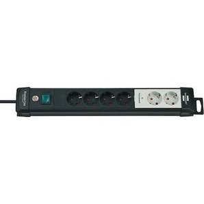 Brennenstuhl Premium Line Steckdosenleiste 6-fach 3m schwarz/lichtgrau 1951160600