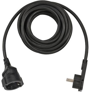 Brennenstuhl Qualitäts-Kunststoff-Verlängerungskabel mit Flachstecker 3m schwarz 1168980030