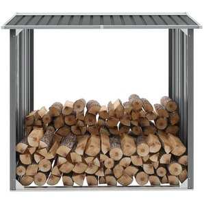 Brennholzlager Verzinkter Stahl 172 x 91 x 154 cm Grau